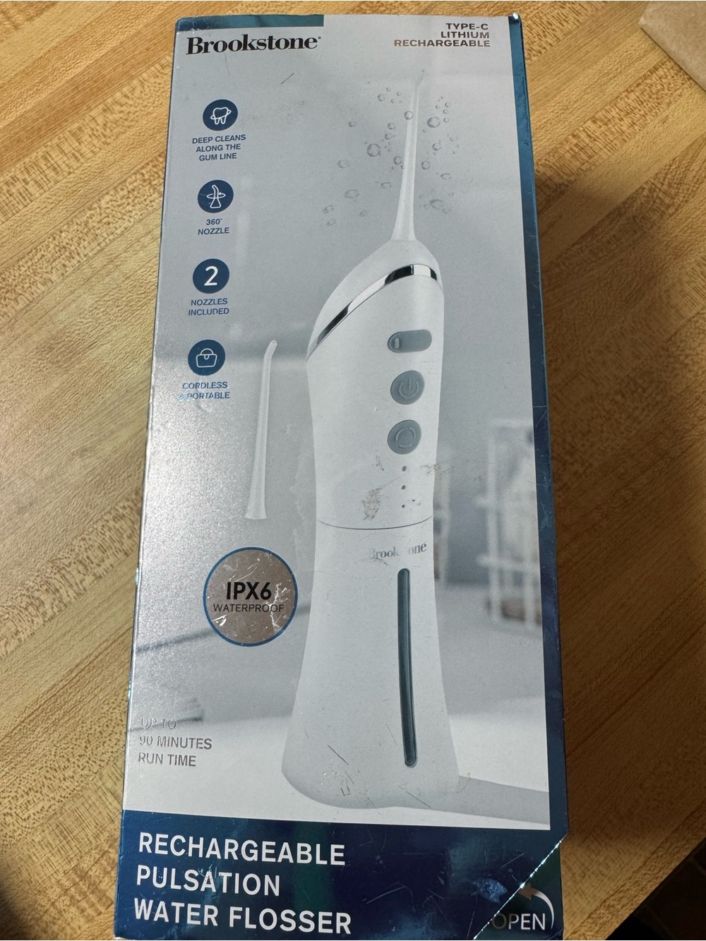 Brookstone Rechargable Pulsation Water Flosser NIB